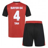 Dres Bayer Leverkusen Jonathan Tah #4 Domáci pre deti 2024-25 Krátky Rukáv (+ trenírky)